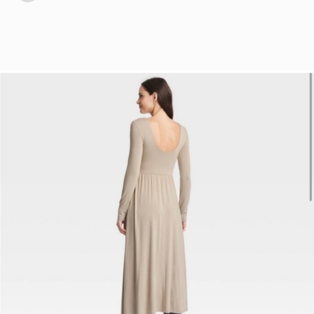 Tan Long Sleeve Dress, Xs - Picture 13 of 13